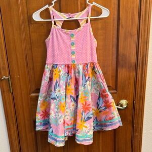 NWT- Matilda Jane Floral Pink and Multicolor Kids Dress